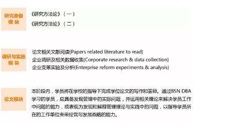 BSN荷兰商学院DBA工商管理博士学位项目(上海班)课程设置二