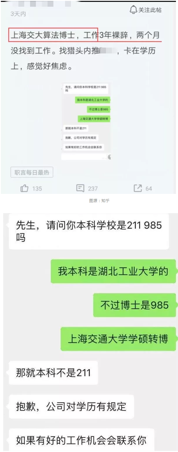 上海交大博士因本科非211求职被拒,第一学历这么重要吗?